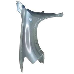 Left front fender of the car